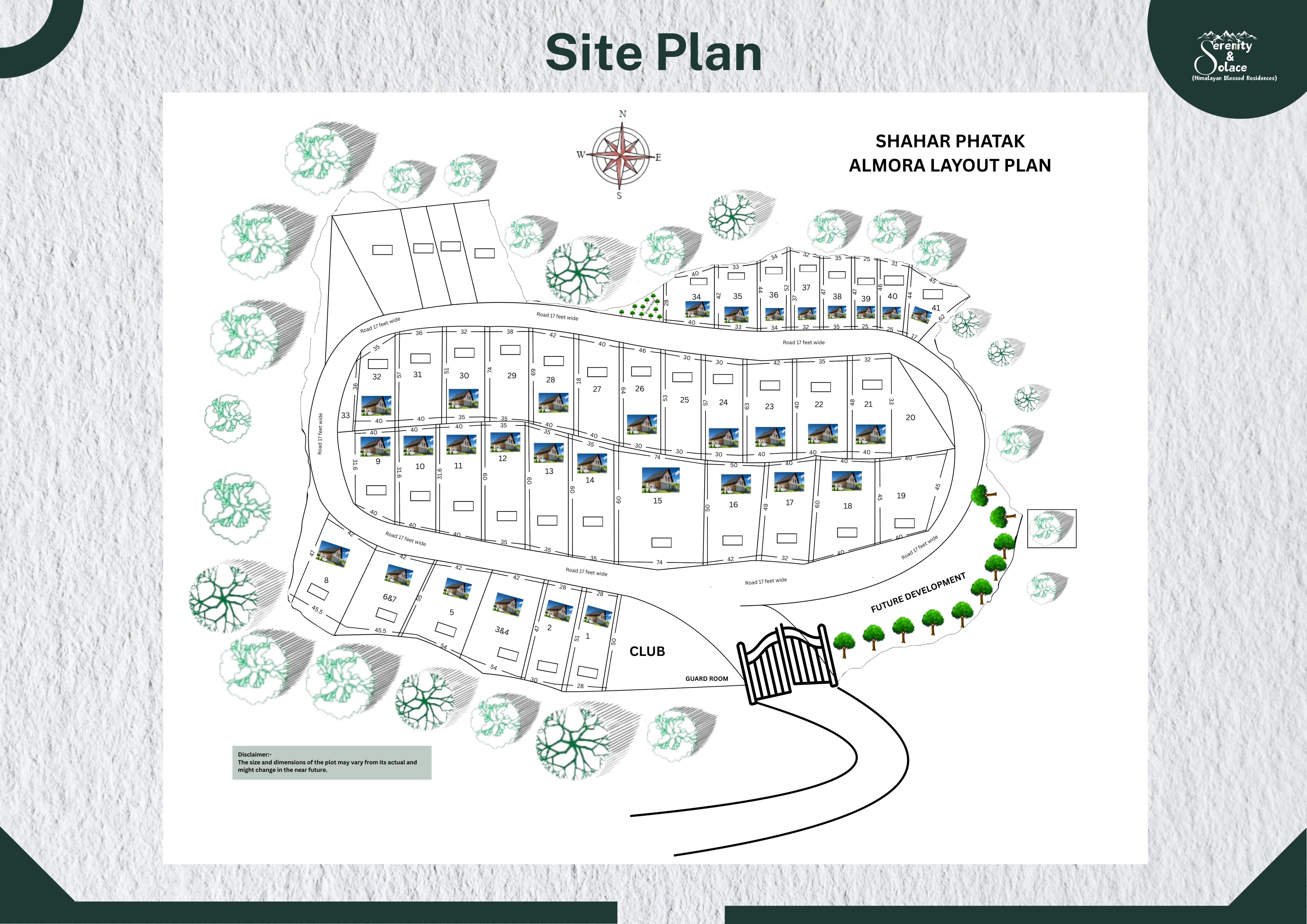 Master Site Plan for Serenity & Solace Residential Project